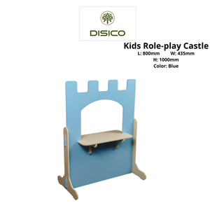 Juego de rol interior para niños, castillo de madera, área de juegos duradera estilo americano, castillo de madera americano - Product Image 5