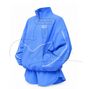 2026 High Quality <b>Women</b> Windbreaker <b>Short</b> <b>Set</b> Cropped Jacket <b>Sets</b> Streetwear Custom OEM Windbreaker <b>Set</b> - Product Image 2