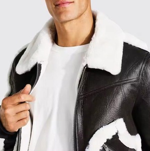 Veste en cuir élégante avec doublure en fourrure douce, mode hivernale haut de gamme pour collections de boutiques - Product Image 6
