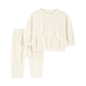 Conjunto de 2 Piezas para Bebé Unisex, Vestidos de Manga Larga y Pantalones Deportivos, Transpirables, Impermeables, Resistentes al Viento, 100% Algodón, Estampado Completo, Invierno - Product Image 4