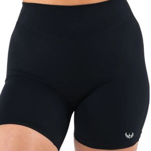 Shorts de cycliste noirs pour femme, taille mi-haute, respirants, extensibles, à compression, pour l'entraînement, la gym, la course, le fitness, vêtements de sport performants - Product Image 3