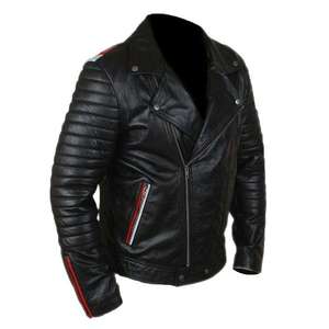 <b>Men</b> Ranch Style Genuine Leather <b>Jacket</b> Soft Durable Zip Front Casual Outdoor Winter Breathable Quick Dry Regular Fit Leather - Product Image 5