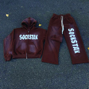 Conjunto de Sudadera con Capucha y Pantalones Acampanados de Estilo Urbano Personalizado - Product Image 3