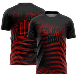 เสื้อฟุตบอลผู้ชายสั่งทำพิเศษ สีดำชมพูลายทาง พิมพ์ลายแบบ Sublimation แขนสั้น คอกลม ระบายเหงื่อได้ดี ทรงแอธเลติก เหมาะกับทุกฤดูกาล - Product Image 3