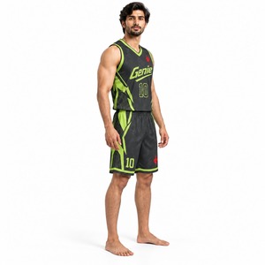 Tenue de basketball pour hommes : Maillot et short athlétiques respirants et légers pour l'entraînement en équipe, la compétition et la pratique sportive - Product Image 4