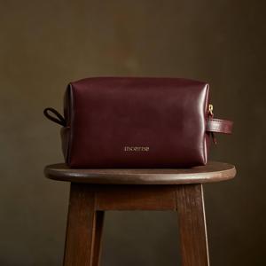 Custom Leather Travel Toiletry <b>Bag</b> Genuine Leather <b>Men</b> <b>Wash</b> Dopp Kit Waterproof Vintage Shaving Cosmetic Case LYG-0143 - Product Image 4