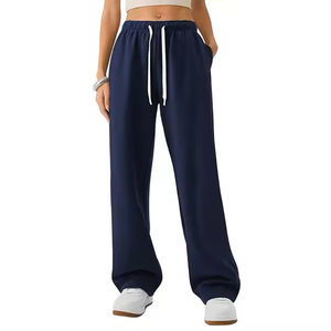 Pantalon cargo en velours côtelé uni personnalisé pour femme, coupe large, idéal pour l'entraînement et le streetwear - Product Image 6