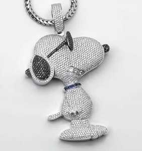 จี้เพชรโมอิสซาไนต์รูปการ์ตูนฮิปฮอปสุดเท่แบบกำหนดเอง พร้อมเงินแท้ 925 รูปทรงการ์ตูนสุดพิเศษสำหรับจี้และเครื่องประดับชั้นดี - Product Image 2