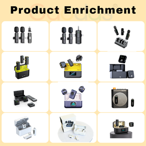 Microphone cravate sans fil portable Système un-vers-deux avec étui de charge Réduction du bruit Faible latence <span class=keywords><strong>pour</strong></span> interview Vlog - Product Image 5