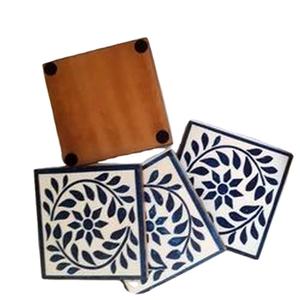 Dessous de verre en incrustation d'os pour dosettes de café vaisselle à bière Design personnalisé tasse à thé au design unique de luxe - Product Image 1