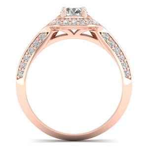 REYES Round Cut 0.8 Carat VVS Moissanite Engagement Ring in 14K Solid Gold Wedding Proposal Ring For Women Fine Jewelry - Product Image 4