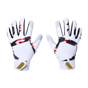 Gants de frappeur professionnels pour baseball/softball en cuir de mouton, manchette courte, support de poignet personnalisable, légers, haute qualité - Product Image 1
