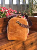 Nouvel arrivage de sac polochon en cuir usiné aztèque de style vintage Offre Spéciale grand sac de voyage en cuir de laine tissé à la main occidental personnalisé