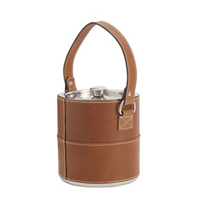 Luxury Hammered Copper Ice <b>Bucket</b> Double Wall Stainless Steel Chiller Wine Champagne Cooler <b>Bucket</b> <b>with</b> <b>Lid</b> for Barware <b>Bucket</b> - Product Image 3