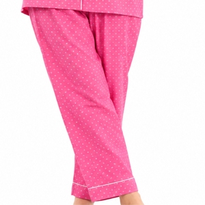 Conjunto de pijama premium para mujer, conjunto de ropa de dormir estampada, camisa de pijama con cuello y diseño de manga larga, traje de dormir para uso diario - Product Image 4