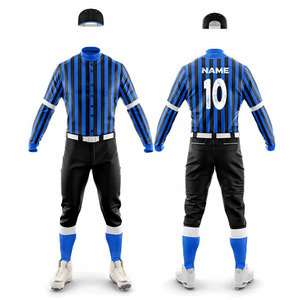 Tenue de softball pour hommes, uniforme respirant de sport, couleur unie, plusieurs designs, ensemble personnalisé pour joueurs d'équipe athlétique - Product Image 1