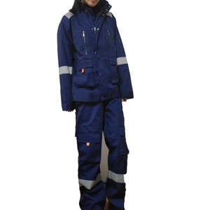 Combinaison de travail robuste en coton 100% 190 GSM pour hommes, 2 pièces, avec bandes réfléchissantes, pour mécaniciens - Product Image 6