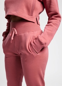 Pantalones Deportivos de Cintura Alta para Mujer, Transpirables, de Felpa, para Gimnasio, con Cordón, Estilo Casual - Product Image 4