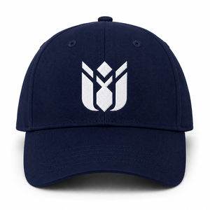 High Quality Custom Cotton Twill <b>Navy</b> Blue 6-Panel Baseball Cap With Embroidery Logo Front Panel Unisex Casual <b>Hat</b> Fitted Style - Product Image 1