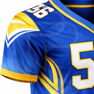 Wholesale Printed American Football Uniform Custom Jersey Pants Set 100% Polyester Breathable Summer Performance Sportswear OEM - Product Image 4