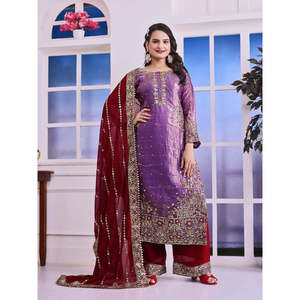 Conjunto Elegante para Mujer: Top-Plazzo y Dupatta de Fiesta - Product Image 6