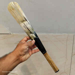 Cuchara para zapatos artesanal de cuerno de buey con mango de hueso, herramienta de vestimenta natural premium a precio económico - Product Image 5