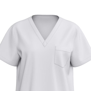 New Arrival Scrub Top Shirt Hospital Wear Short Sleeve <b>And</b> V-Neck New Quality Cheap Price With Pocket Simple Design - Product Image 3
