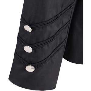 Veste de style gothique steampunk pour homme, blazer croisé, manteau vintage zippé, vente en gros - Product Image 5