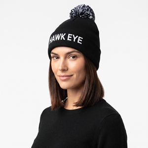 Gorro de Punto Hawk Eye con Pompón, Unisex, para Invierno, con Borde Plegado - Product Image 3