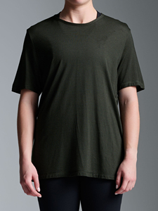 T-shirt pour femme de haute qualité, col rond, coupe ajustée, manches courtes, uni, décontracté, tendance - Product Image 2
