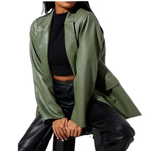 Chaqueta de Cuero con Cremallera para Mujer Talla Grande, Ropa de Moda, Chaqueta de Cuero PU para Dama, Ropa de Invierno, Nuevo Estilo, Chaqueta de Cuero para Mujer - Product Image 3