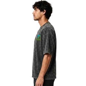 Camiseta para hombre con lavado ácido, la más vendida, al por mayor de fábrica, personalizada, gruesa, lisa, de alta calidad - Product Image 6