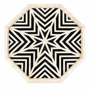 Mother of Pearl Tray Luxury Geometric <b>Cube</b> Pattern MOP Inlay Serving Tray Wholesale Modern Decorative Home Decor <b>Coffee</b> <b>Table</b> - Product Image 2