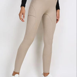 Leggings de equitación de silicona de cobertura completa, transpirables, estilo clásico inglés, con refuerzo para el sillín, Jodhpur y Breeches - Product Image 1