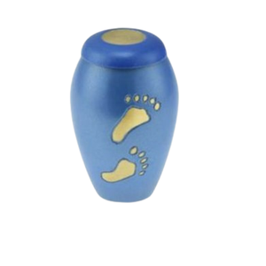 Urne souvenir en métal d'impression de pied pour la finition d'émail de cendre d'animal familier urne de haute qualité de conception Unique pour l'usage funéraire - Product Image 5