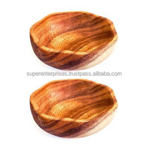 Bol de service en bois élégant pour la cuisine, idéal pour la salade, les fruits et le pain – Prêt à l'emploi au quotidien - Product Image 1