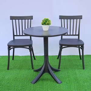 TM15 <b>Dining</b> <b>Set</b> with MN01 Round Table | Versatile Outdoor <b>Bistro</b> Furniture Combo for Luxury Hotel Resort Cafe Patio Balcony - Product Image 3