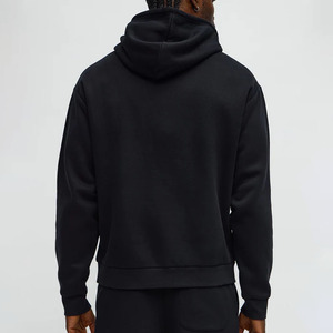 Sweat à capuche personnalisé avec logo pour homme, style streetwear d'hiver, coupe régulière, 100% coton, sweat à capuche oversize noir par Salamons Wears - Product Image 2