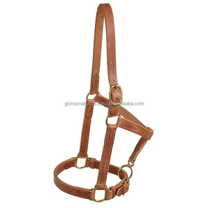 Cabestro para Caballo de Cuero 100% Genuino de Alta Calidad con Doble Costura y Herrajes de Latón Duraderos para Carreras de Caballos - Product Image 4