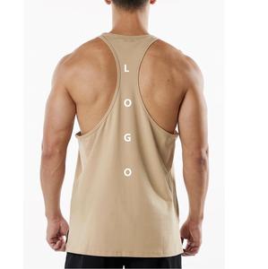 Camiseta sin mangas de algodón transpirable para hombre de talla grande PITCHER INTERNATIONAL con logo frontal, cuello redondo y tejido informal - Product Image 4
