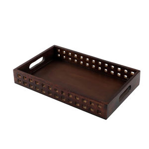 ชุดถาดเสิร์ฟไม้มะม่วงงานทำด้วยมือแบบพรีเมี่ยมถาดไม้อเนกประสงค์หรูหราสำหรับร้านอาหารโรงแรมใช้ในบ้าน-ชุดที่2 - Product Image 2