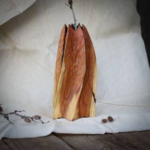 Jarrón de Piso Ecológico Hecho a Mano con Madera de Albaricoque Silvestre, Decoración para Bodas, Tamaño Personalizado - Product Image 3