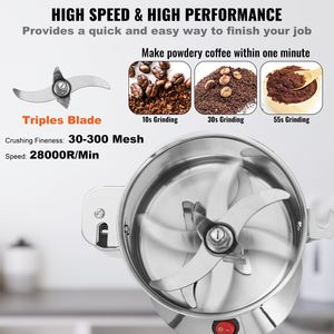 850W commerciale in acciaio inox elettrico grani macinino 150g di spezie ad alta velocità polverizzatore polvere macchina chicchi secchi spezie - Product Image 4
