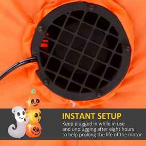 Decorazioni Gonfiabili di Halloween da 1,5 m con LED, Fantasma e Zucca per Interni ed Esterni, Giardino e Cortile, Prodotto Gonfiabile per le Festività - Product Image 6