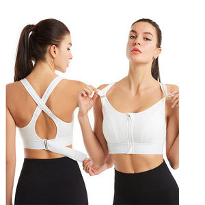 Soutien-gorge de sport dos nageur noir sans coutures pour femme, couleur unie, maintien moyen, idéal pour le yoga et l'entraînement - Product Image 4