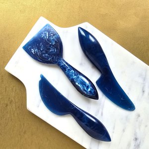 Juego de 3 Cuchillos para Queso de Resina Marmoleada, Duraderos, Aptos para Lavavajillas y Alimentos, Utensilios de Cocina y Servicio para el Hogar - Product Image 5