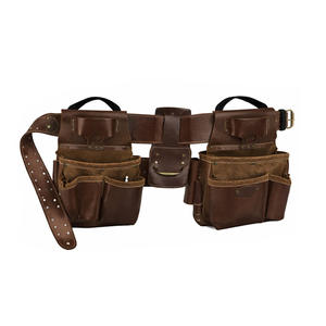 Sangles porte-outils professionnelles en cuir véritable pour charpentier, ceinture porte-outils en cuir pour le travail - Product Image 2