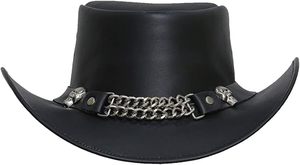 Sombrero de Vaquero Personalizado con Logotipo, Cuero de Vaca de Primera Calidad, Hecho a Mano, con Diseño de Calavera - Product Image 2