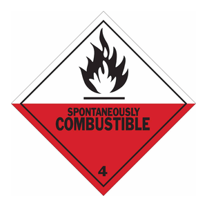 Étiquettes d'expédition autocollantes durables à combustion spontanée 4x4 pouces pour le transport de matières dangereuses - Product Image 1