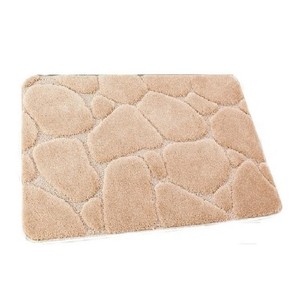 Ensemble de 3 tapis de bain en chenille beige, rectangulaires, antidérapants, à poils longs, pour la salle de bain, usage domestique - Product Image 6